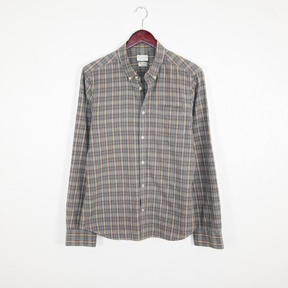 All Saints Other - All Saints x Shuttle Nots Japan Komoro LS Shirt Gray beige Plaid size Medium